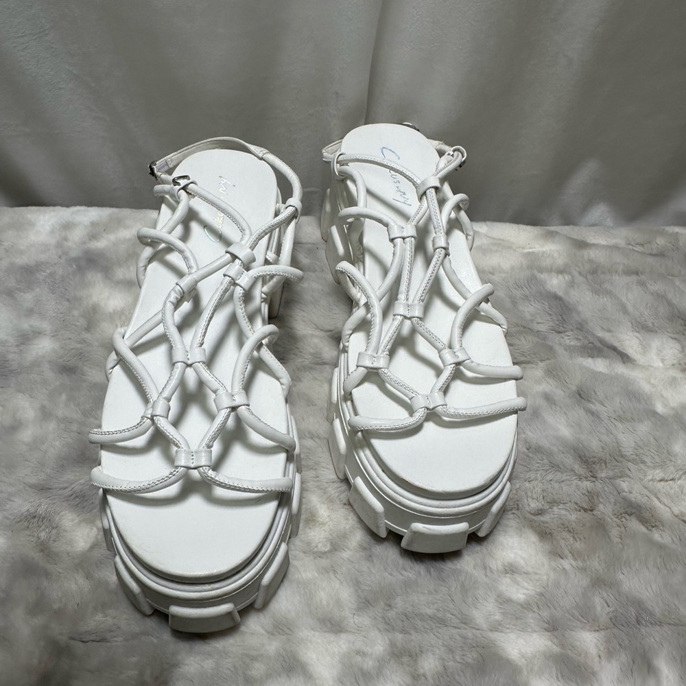 Circus by Sam Edelman Women's Greyson Platform Sandal 10 White - Picture 2 of 6